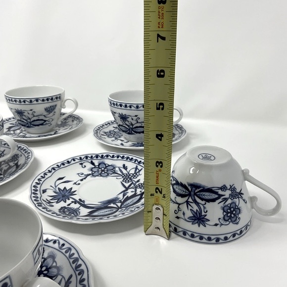 Rosella Onion Pattern set of 6 cups and saucers - Picture 7 of 13